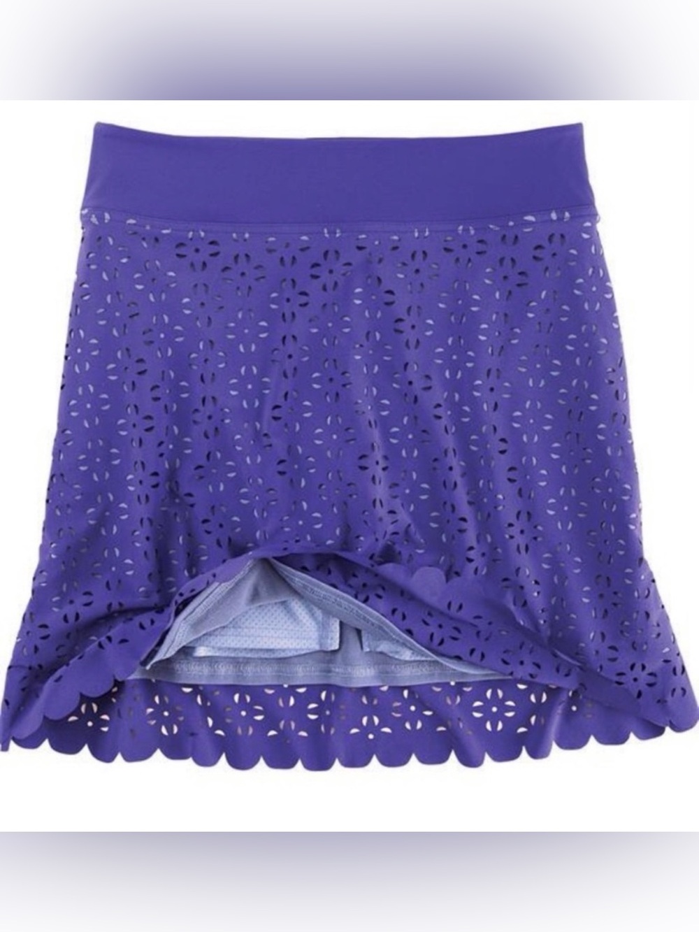 Title Nine | Nimblene Purple Laser Cut Illusion Skort Skirt Sz S